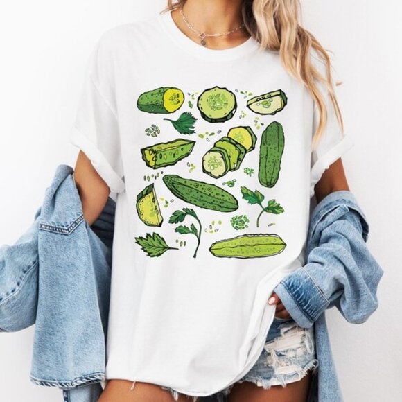 Tops - Pickles Shirt Pickle Shirt Dill Pickle Cottage Core Clothes
